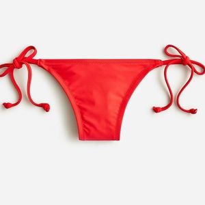 NWOT J.Crew Small Red Bikini Bottom - tie